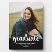 Modern Graduation Photo with White Writing フォトプラーク (正面)