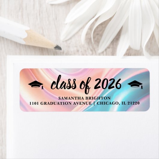 Modern  Graduation Return Address ラベル (インサイチュ)