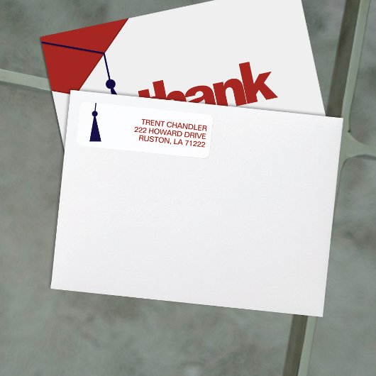 Modern Graduation Return Address Label ラベル