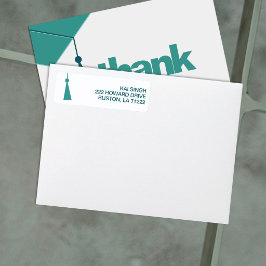 Modern Graduation Return Address Label ラベル