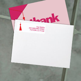 Modern Graduation Return Address Label ラベル