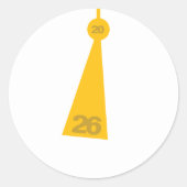 Modern Graduation Tassel Envelope Seal Sticker ラウンドシール (正面)