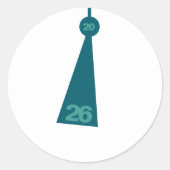 Modern Graduation Tassel Envelope Seal Sticker ラウンドシール (正面)