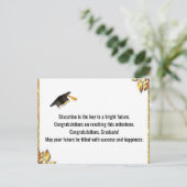 Modern Graduation Thank You Card Elegant Class of  シーズンポストカード (スタンド正面)