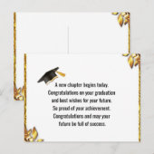 Modern Graduation Thank You Card Elegant Class of  ポストカード (正面/裏面)