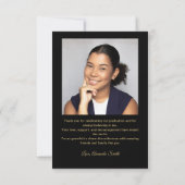 Modern Graduation Thank You Card Photo サンキューカード (裏面)