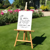 Modern Graduation Welcome Poster Minimal Line Art ポスター