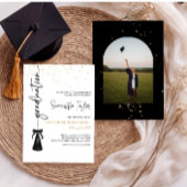 Modern Graduation with Photo Invitation 招待状