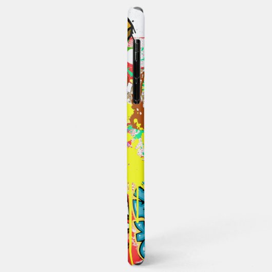 Modern graffiti elegant unique vibrant painted Case-Mate iPhoneケース (裏面/左)