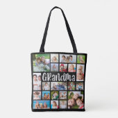 Modern Grandma 21 Photo Collage Double Sided トートバッグ (裏面)