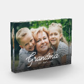 Modern Grandma Established Script Photo フォトブロック (左)