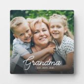 Modern Grandma Established Script Photo フォトプラーク (正面)