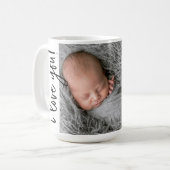 Modern Grandma I love you Photo from baby Custom コーヒーマグカップ (正面左)