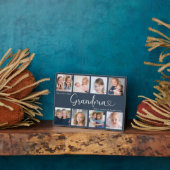 Modern Grandma Photo Collage Heart Script フォトプラーク (側面)