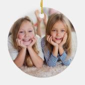 Modern Grandma We Love You Cute Heart 2 Photo セラミックオーナメント (裏面)