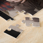 Modern Grandpa Est. Name Year 3 Photo  ジグソーパズル (側面)