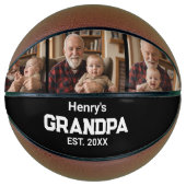 Modern Grandpa Est. Name Year 3 Photo  バスケットボール (正面)