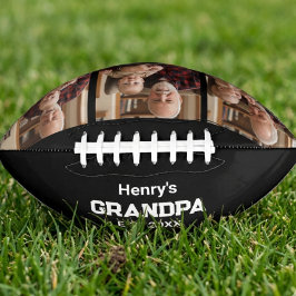 Modern Grandpa Est. Name Year 3 Photo Football アメリカンフットボール