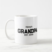 Modern Grandpa Established Est. Name Year  コーヒーマグカップ (左)
