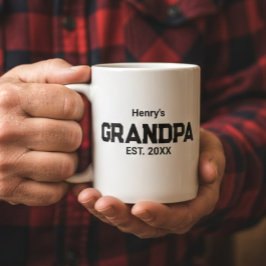 Modern Grandpa Established Est. Name Year  コーヒーマグカップ