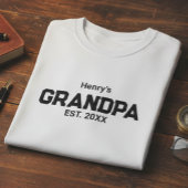 Modern Grandpa Established Est. Name Year  Tシャツ