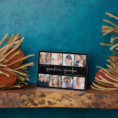 Modern Grandparents Photo Collage Heart Script フォトプラーク (側面)