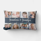 Modern Grandparents Photo Collage Script ランバークッション (正面)
