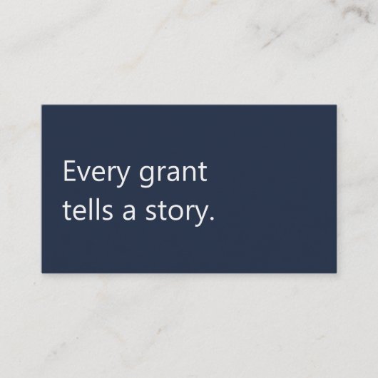 Modern Grant Writer Funding Consultant Profession 名刺 (正面)