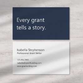 Modern Grant Writer Funding Consultant Profession 名刺