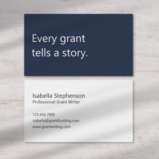 Modern Grant Writer Funding Consultant Profession 名刺