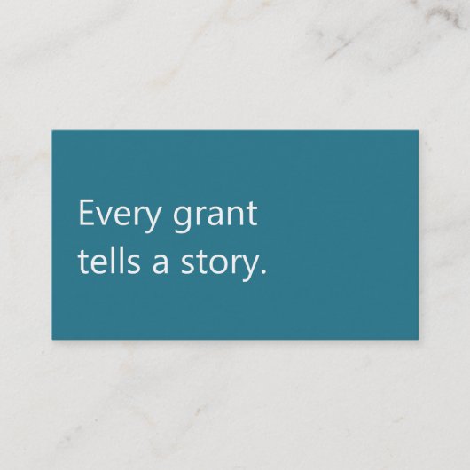 Modern Grant Writing Funding Consultant Freelance 名刺 (正面)