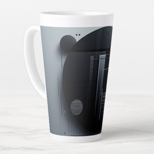 Modern Graphic カフェラテマグ (左アングル)