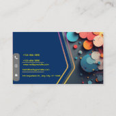 Modern Graphic Designer Business Card | Custom Min 名刺 (裏面)
