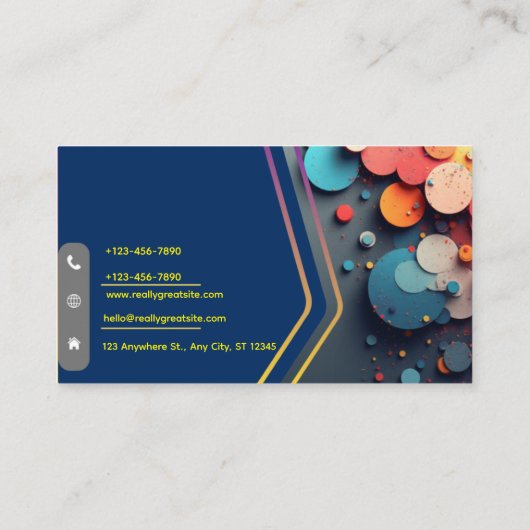 Modern Graphic Designer Business Card | Custom Min 名刺 (裏面)