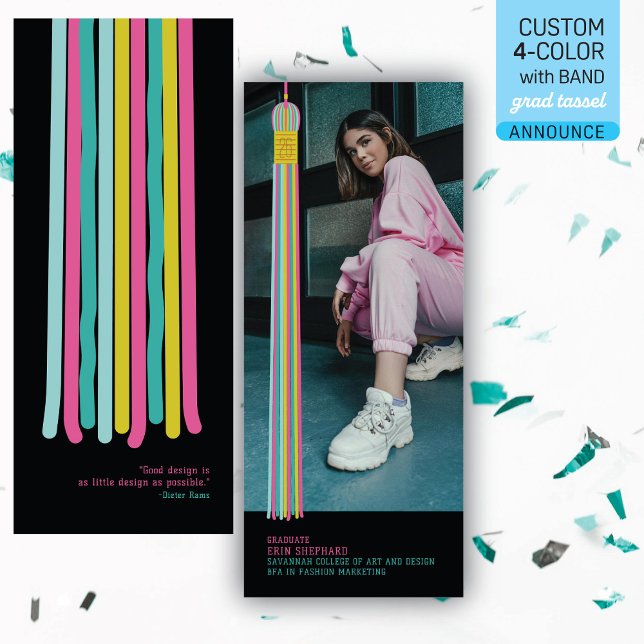 Modern Graphic Photo Graduation Announcement (クリエイターアップロード済み)