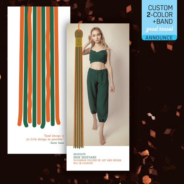 Modern Graphic Photo Graduation Announcement (クリエイターアップロード済み)