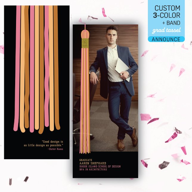 Modern Graphic Photo Graduation Announcement (クリエイターアップロード済み)