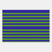 Modern Grass Green and Blue Gifts Wrapping Paper ラッピングペーパーシート (正面)