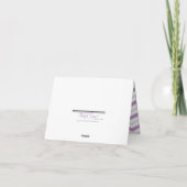 Modern Gray and Purple Chevron Thank You Cards wit サンキューカード (裏面)
