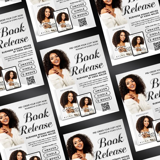 Modern Gray Author Flyer Book Launch Release チラシ