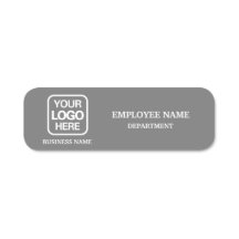 Modern Gray Custom Business Name Tag