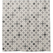Modern Gray Geometric Circles Guest Wow Decor シャワーカーテン (正面)