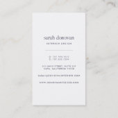 Modern Gray Lilac Stripe 名刺 (裏面)