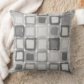 Modern Gray Painted Patches  クッション (ブランケット)