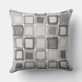 Modern Gray Painted Patches  クッション (裏面)