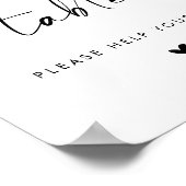 Modern Grazing Table Sign for Wedding ポスター (角)