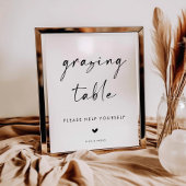 Modern Grazing Table Sign for Wedding ポスター