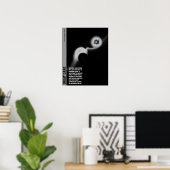 Modern Great Dane Poster green ポスター (ホームオフィス)