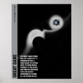 Modern Great Dane Poster green ポスター (正面)