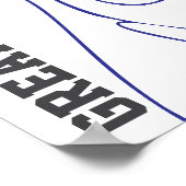 Modern Great Dane Poster green  ポスター (角)